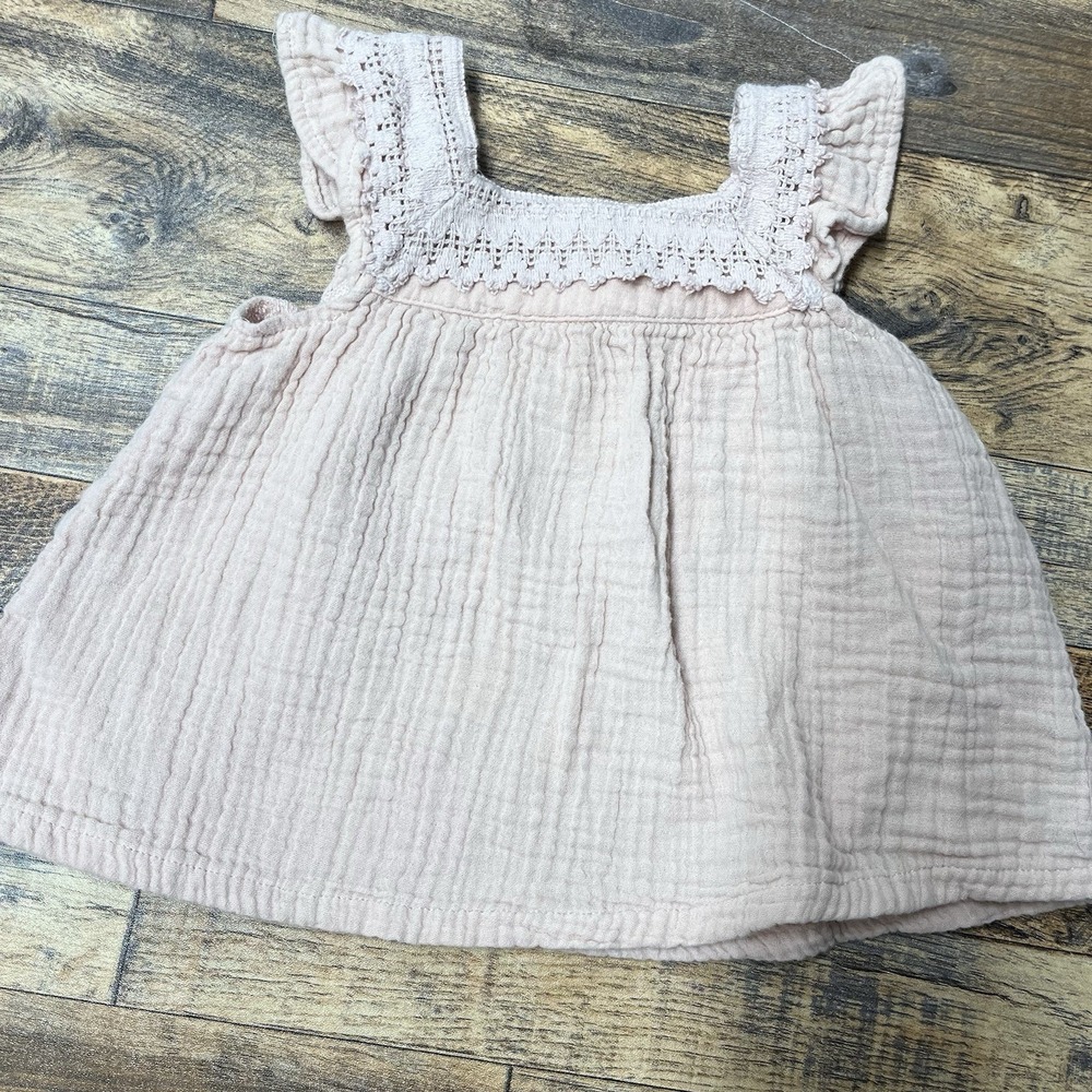 Angel Dear Muslin Cotton Dress‎ Baby Girl 12-18m Layered Summer Coastal Beach